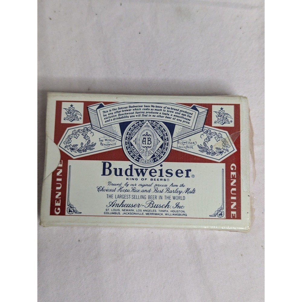 Vintage Budweiser‎ King of beers Anheuser busch bridge size Playing cards deck
